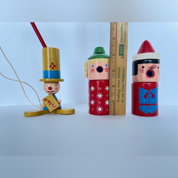 Vintage Wooden Toy Pencil Sharpeners, Pencil and crayon holder - Picture 14 of 16